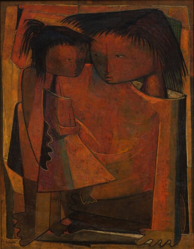 View full screen - View 1 of Lot 718. Mother and Child.