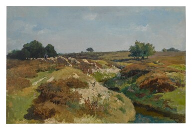 View full screen - View 1 of Lot 1. ANTON MAUVE | SHEEP ON THE DUNES .