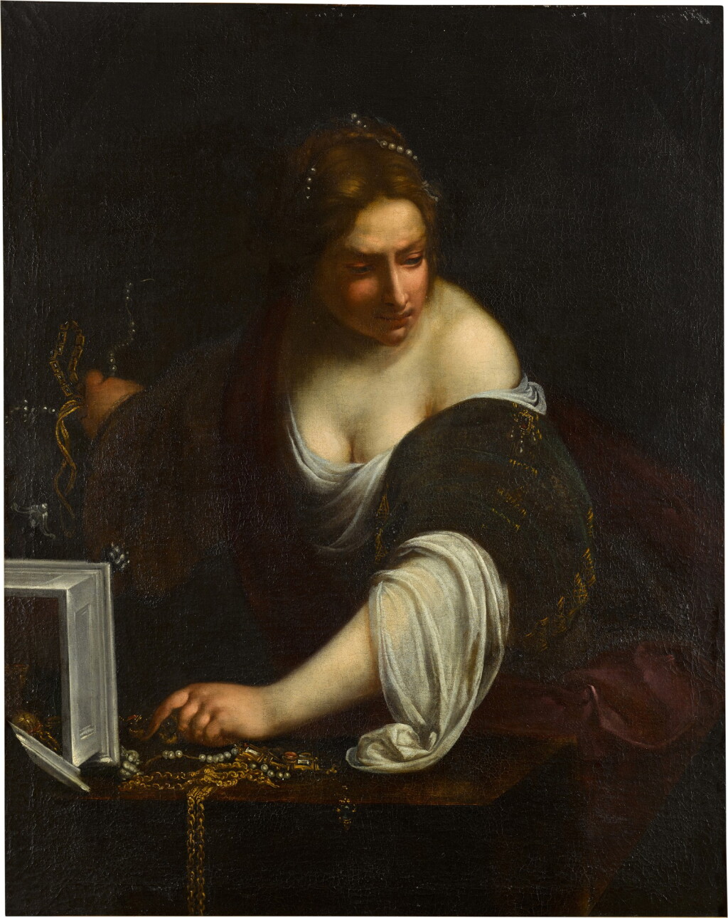 View full screen - View 1 of Lot 50. Mary Magdalene Renouncing Worldly Vanity.