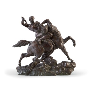 View full screen - View 1 of Lot 36. ANTOINE-LOUIS BARYE | THESEUS FIGHTING THE CENTAUR BIANOR.