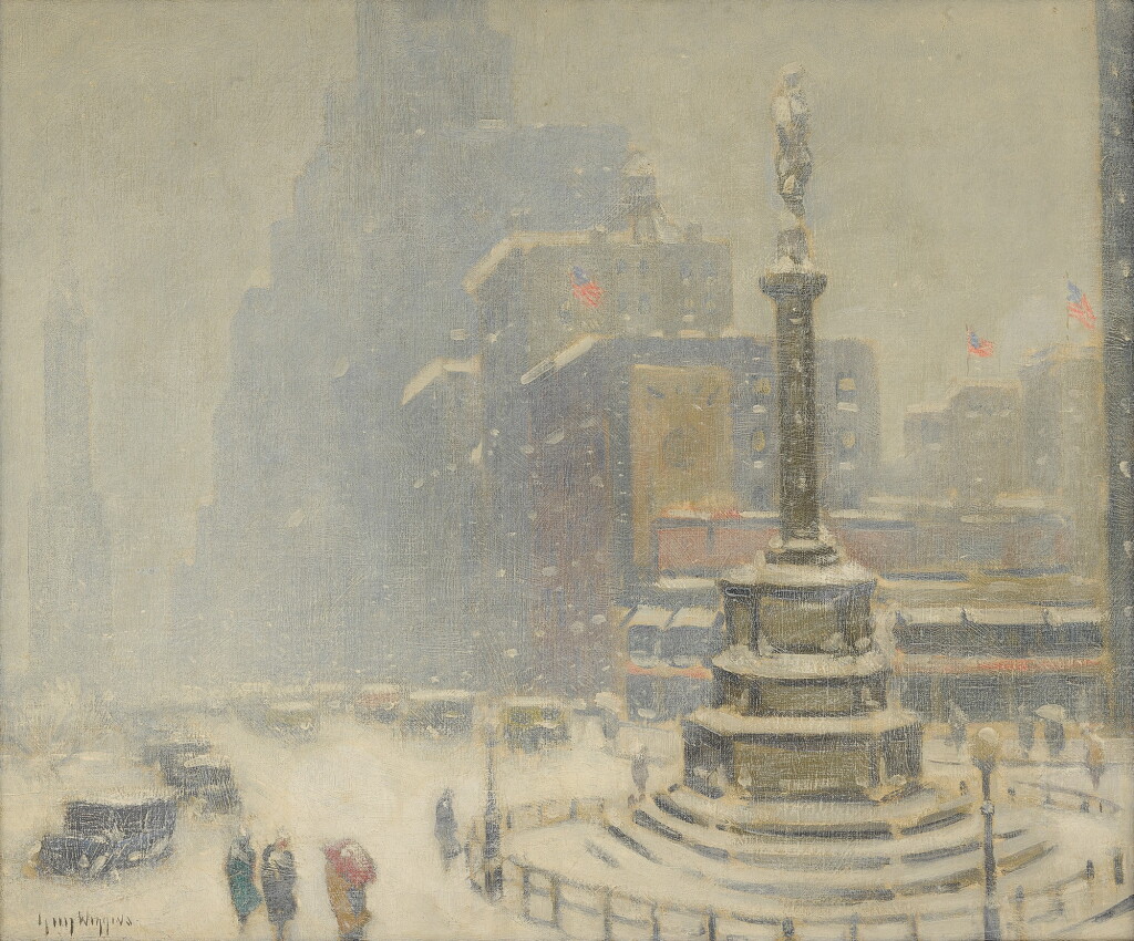 View full screen - View 1 of Lot 60. GUY CARLETON WIGGINS | COLUMBUS CIRCLE.