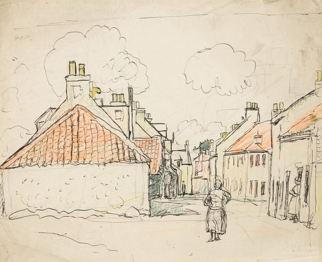 View full screen - View 1 of Lot 226. Street Scene in Fife.