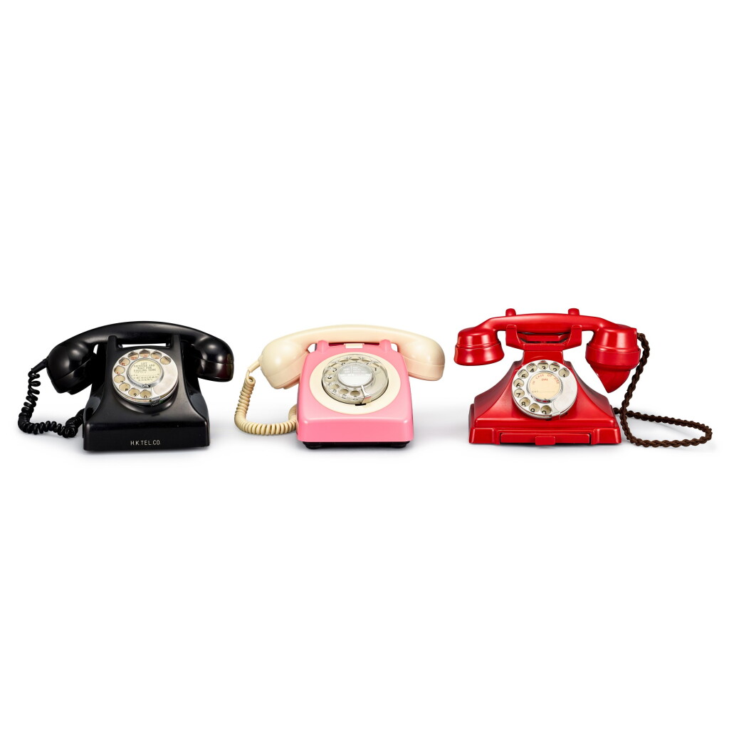 View full screen - View 1 of Lot 2011. Three old Hong Kong landline telephones | 古老電話一組三件.