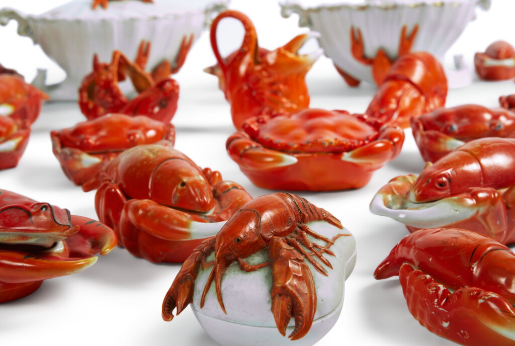 View full screen - View 1 of Lot 1315. A Royal Bayreuth Bavaria Porcelain 'Crustacean' Composite Part-Service, 20th Century .
