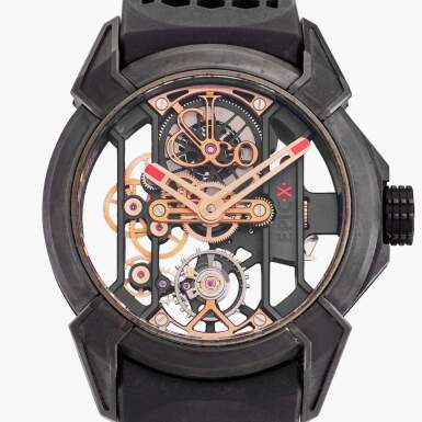 View full screen - View 1 of Lot 76. Reference 550.100.2 Epic X | A PVD-coated titanium skeletonized wristwatch, Circa 2018.