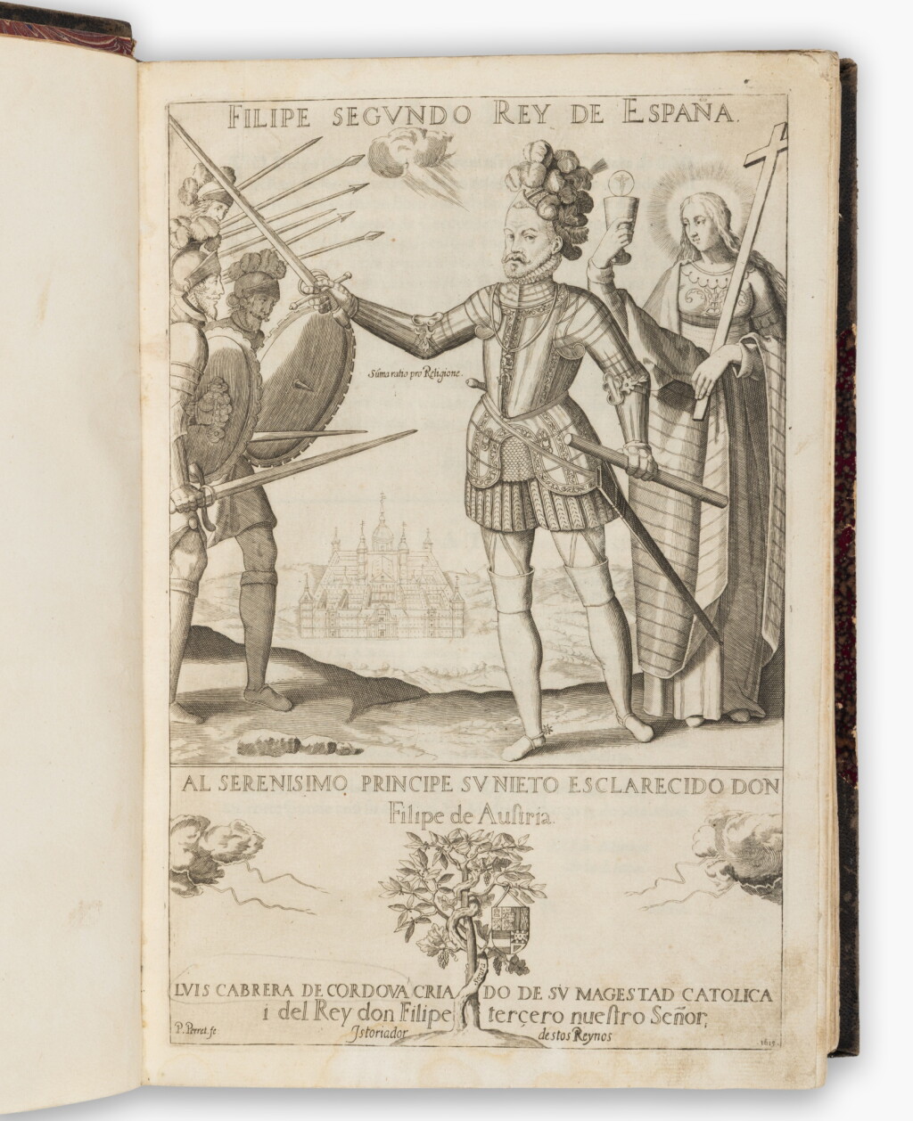 View full screen - View 1 of Lot 306. Cabrera de Cordova, Luis | First edition of this history of the reign of King Phillip II.
