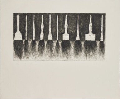 View full screen - View 1 of Lot 28. Five Paintbrushes (fifth state) (Williams College 136).