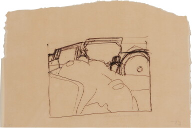 View full screen - View 1 of Lot 231. Drawing for Long-Delayed Nude.