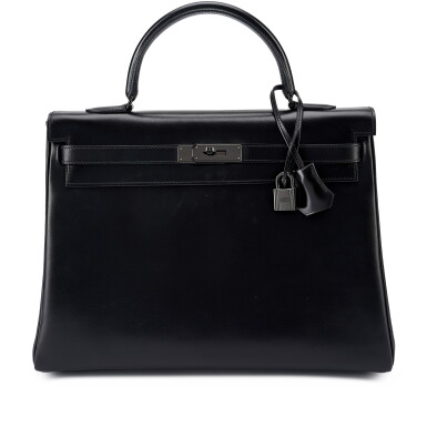 View full screen - View 1 of Lot 114. Limited Edition Black Box So Black Kelly 35 Retourne Black PVD Hardware, 2010.