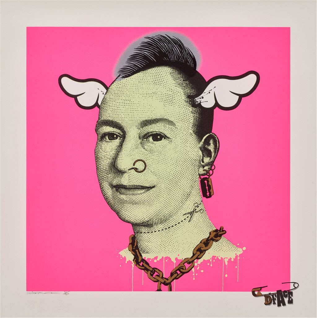 View full screen - View 1 of Lot 1038. D*FACE | MORE PUNK THAN YOU PUNK (FLUORESCENT PINK) 比你這個龐克更龐克(熒光粉).