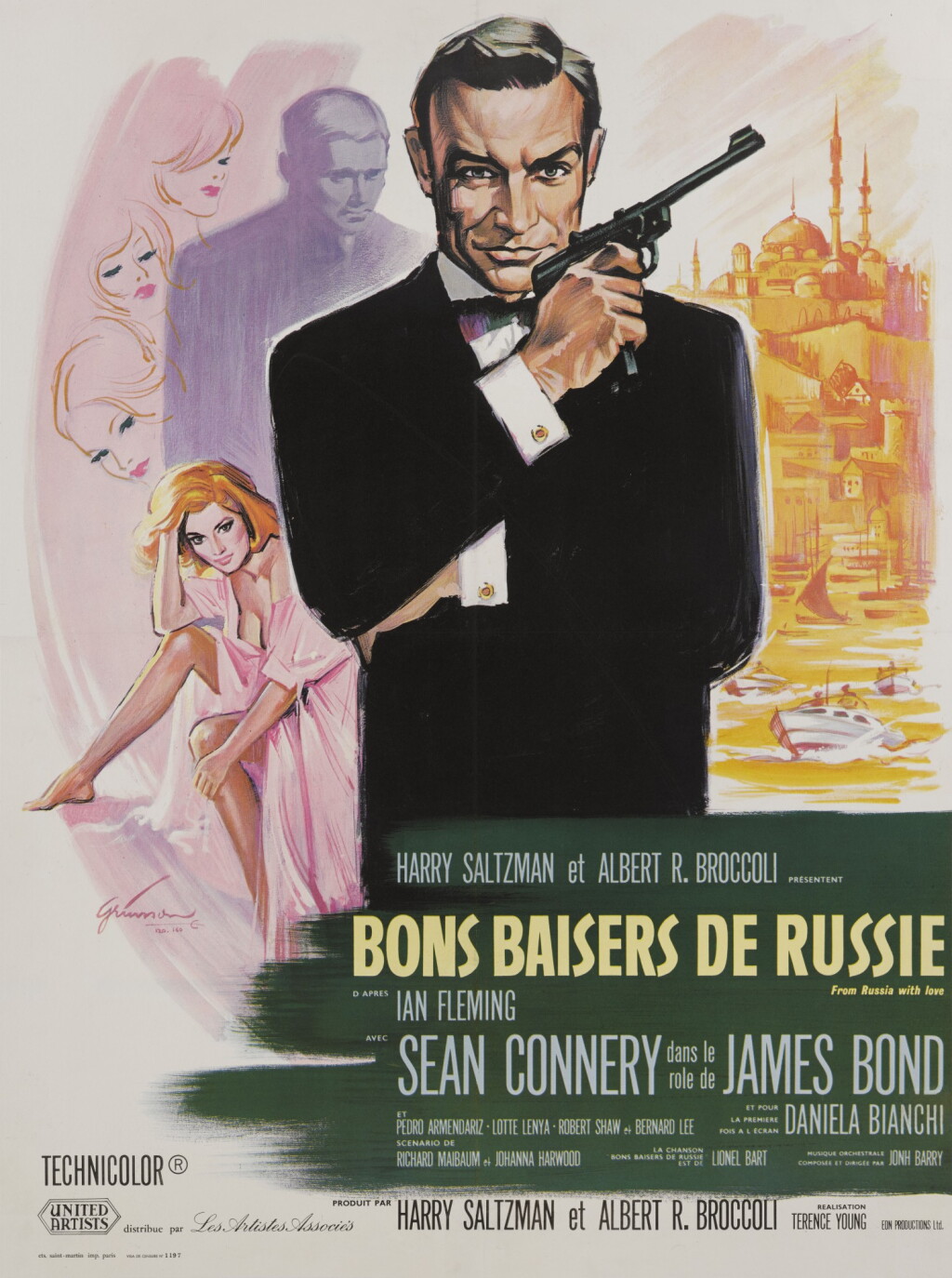 View full screen - View 1 of Lot 20. From Russia with Love/ Bons Baisers de Russie (1963), first French release poster (1964).