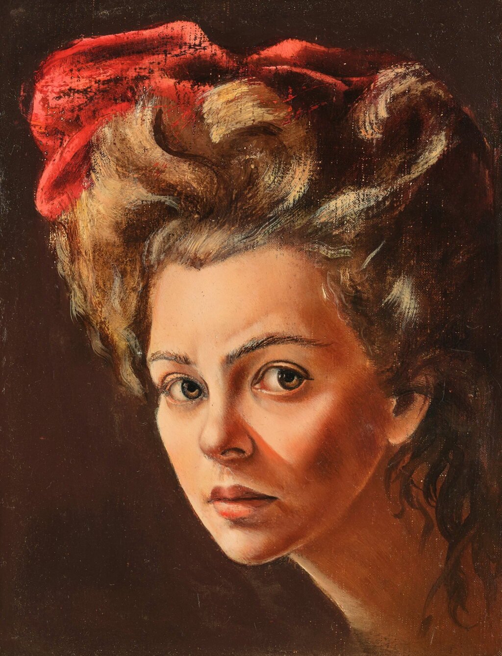 View full screen - View 1 of Lot 101. Autoportrait au turban rouge.