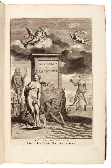 View full screen - View 1 of Lot 70. Olfert Dapper | Description exacte des isles de l'archipel, Amsterdam, 1703, contemporary calf.