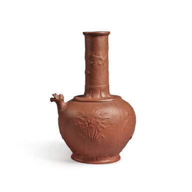 View full screen - View 1 of Lot 4. A Böttger Red Stoneware Kendi, Circa 1710-13.