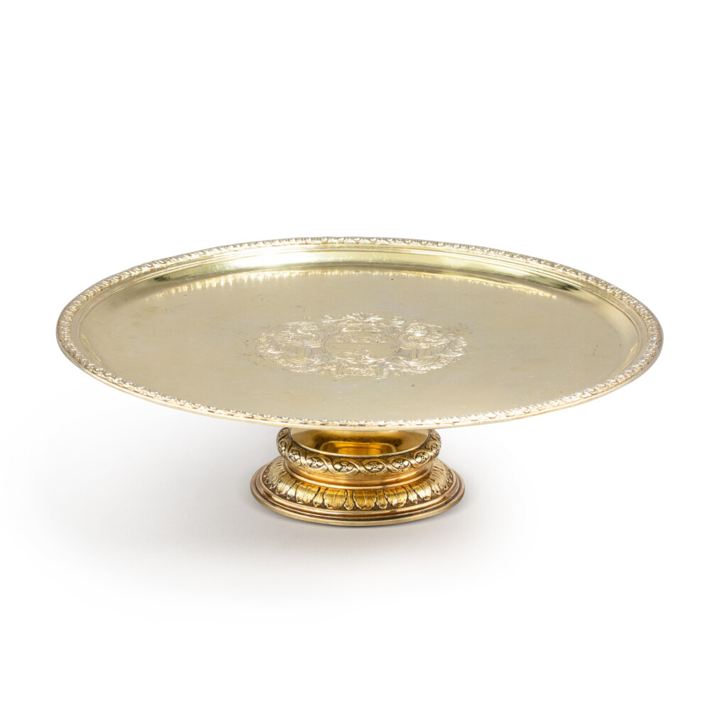 View full screen - View 1 of Lot 823. A George I silver-gilt tazza, David Tanqueray, London, 1717.