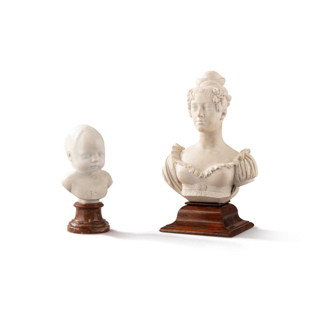 View full screen - View 1 of Lot 865. Two Sèvres porcelain busts, circa 1819.