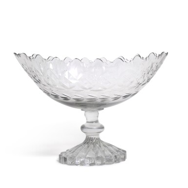 View full screen - View 1 of Lot 46. An Anglo-Irish George III cut-glass pedestal bowl, circa 1790.