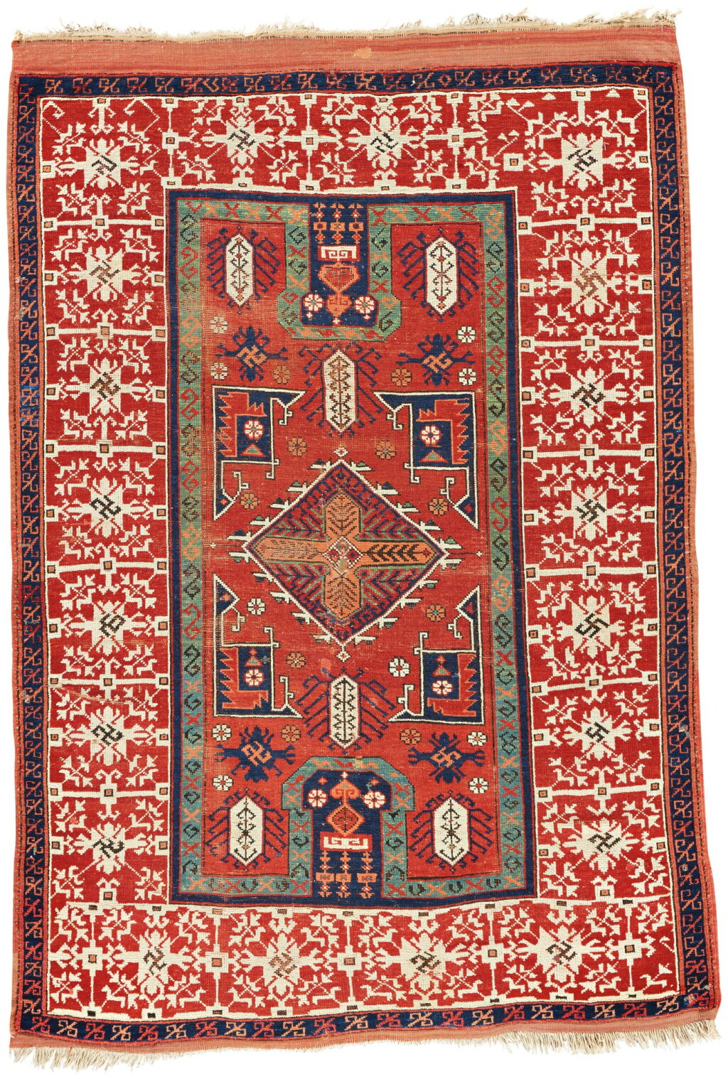 View full screen - View 1 of Lot 278. A 'BELLINI' DOUBLE RE-ENTRANT RUG, WEST ANATOLIA.