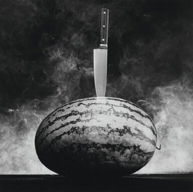 View full screen - View 1 of Lot 84. Watermelon with Knife.