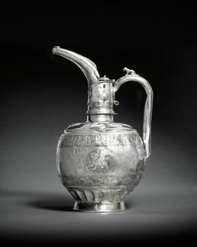 View full screen - View 1 of Lot 120. A large nielloed silver ewer, Persia or Central Asia, 12th/13th century.