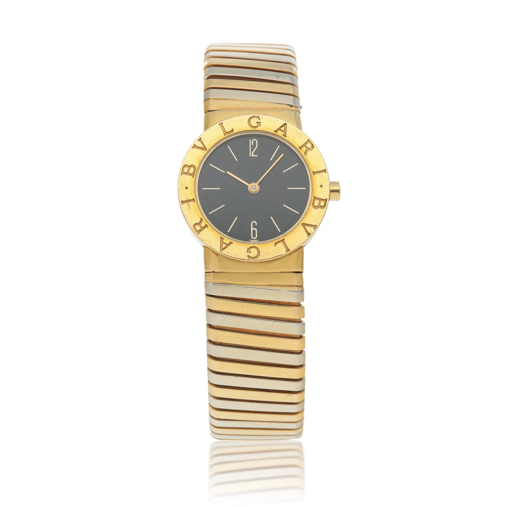 View full screen - View 1 of Lot 528. Tubogas, Ref. A 5011 White and yellow gold wristwatch Circa 1990.