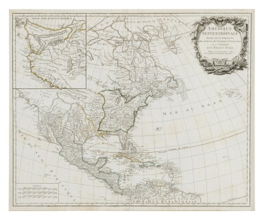 View full screen - View 1 of Lot 41. Vaugondy, Robert de | The boundaries of the newly formed United States.