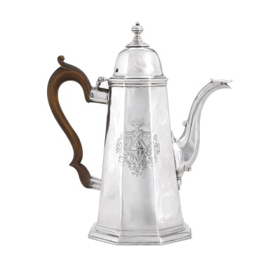 View full screen - View 1 of Lot 68. A George I silver chocolate pot, Richard Bayley, London, 1715.