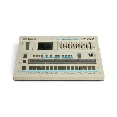 View full screen - View 1 of Lot 13. Jazzy Jay’s Roland TR-727 Software Rhythm Composer, programmed by Jazzy Jay on 12” Version of LL Cool J's “Rock the Bells” (1985, produced by Rick Rubin) and lent by Jazzy Jay to Rick Rubin for production on the Beastie Boys’ “Hold it, Now Hit It” (1986) from their debut album Licensed to Ill.