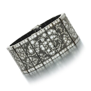 View full screen - View 1 of Lot 248. Diamond bracelet, circa 1915.