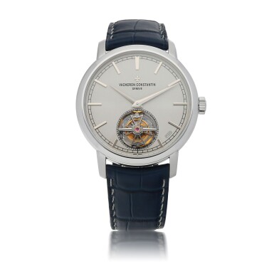 View full screen - View 1 of Lot 652. VACHERON CONSTANTIN | TRADITIONNELLE TOURBILLON, REF 6000T, LIMITED EDITION PLATINUM TOURBILLON WRISTWATCH CIRCA 2015.
