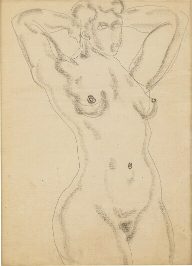 View full screen - View 1 of Lot 701. SANYU 常玉 | STANDING NUDE 站姿裸女.