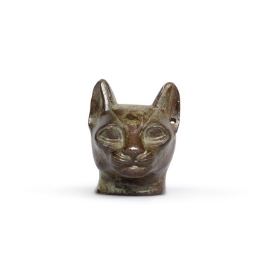 View full screen - View 1 of Lot 28. Head of a cat | Tête de chat.