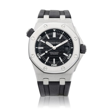 View full screen - View 1 of Lot 8069. Royal Oak Offshore, Reference 15703ST.OO.A002CA.01 | A stainless steel wristwatch with date, Circa 2012 | 愛彼 | 皇家橡樹離岸型系列 型號15703ST.OO.A002CA.01 | 精鋼腕錶,備日期顯示,約2012年製.