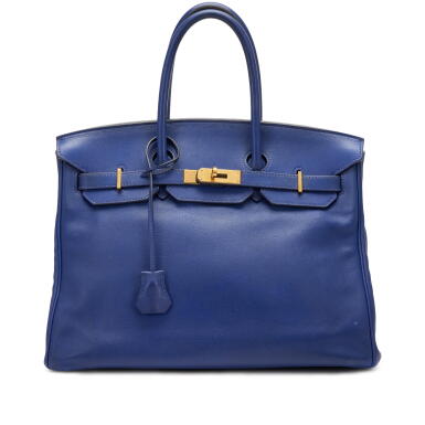 View full screen - View 1 of Lot 95. Bleu Encre Novillo Birkin 35 Gold Hardware, 2011.