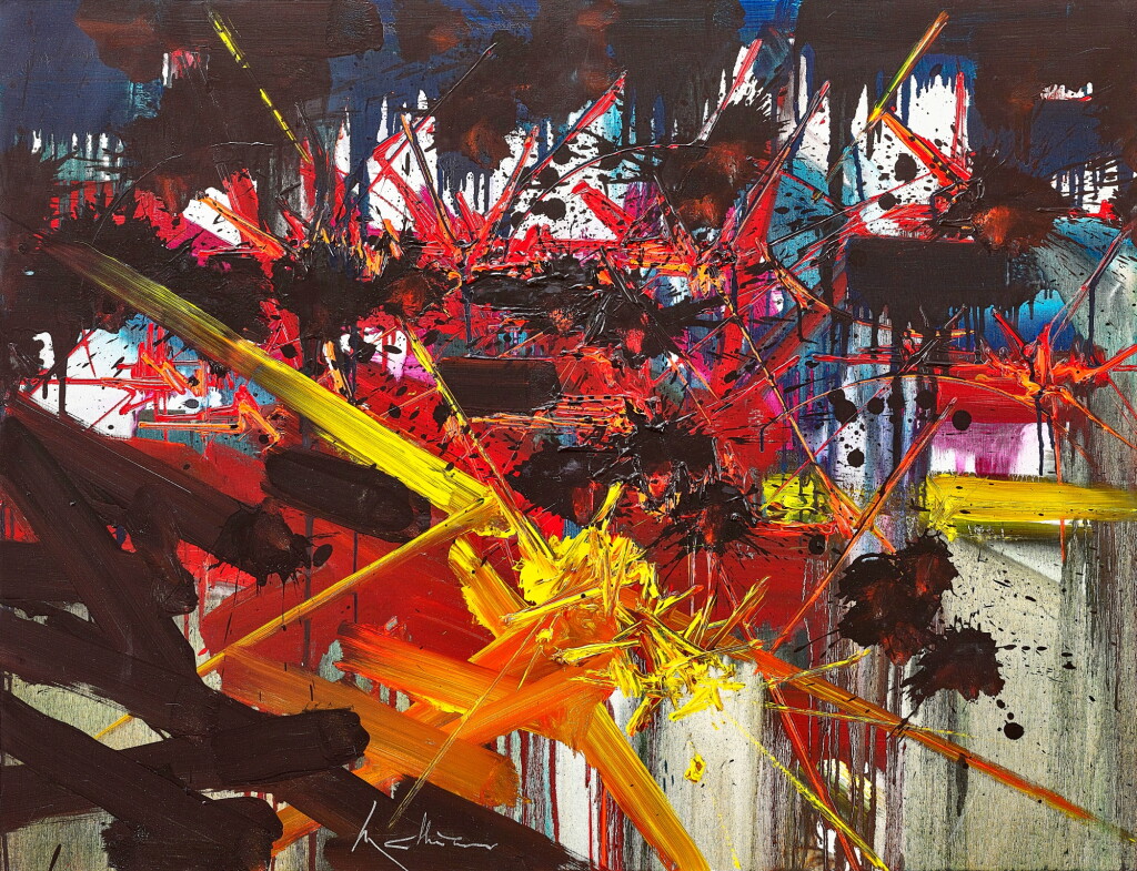 View full screen - View 1 of Lot 1027. Georges Mathieu 喬治・馬修 | Mensonges promis 諾言.