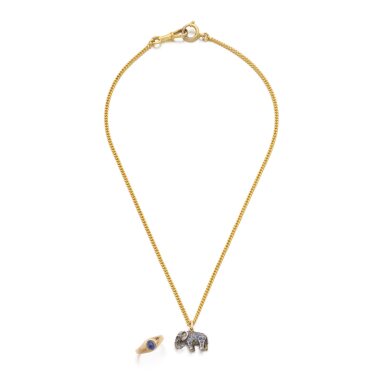 View full screen - View 1 of Lot 1141. Sapphire ring and a sapphire pendant, 1920s.
