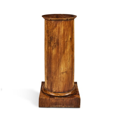 View full screen - View 1 of Lot 475. An Italian Neoclassical Fruitwood Columnar Bedside Cabinet, 19th Century .