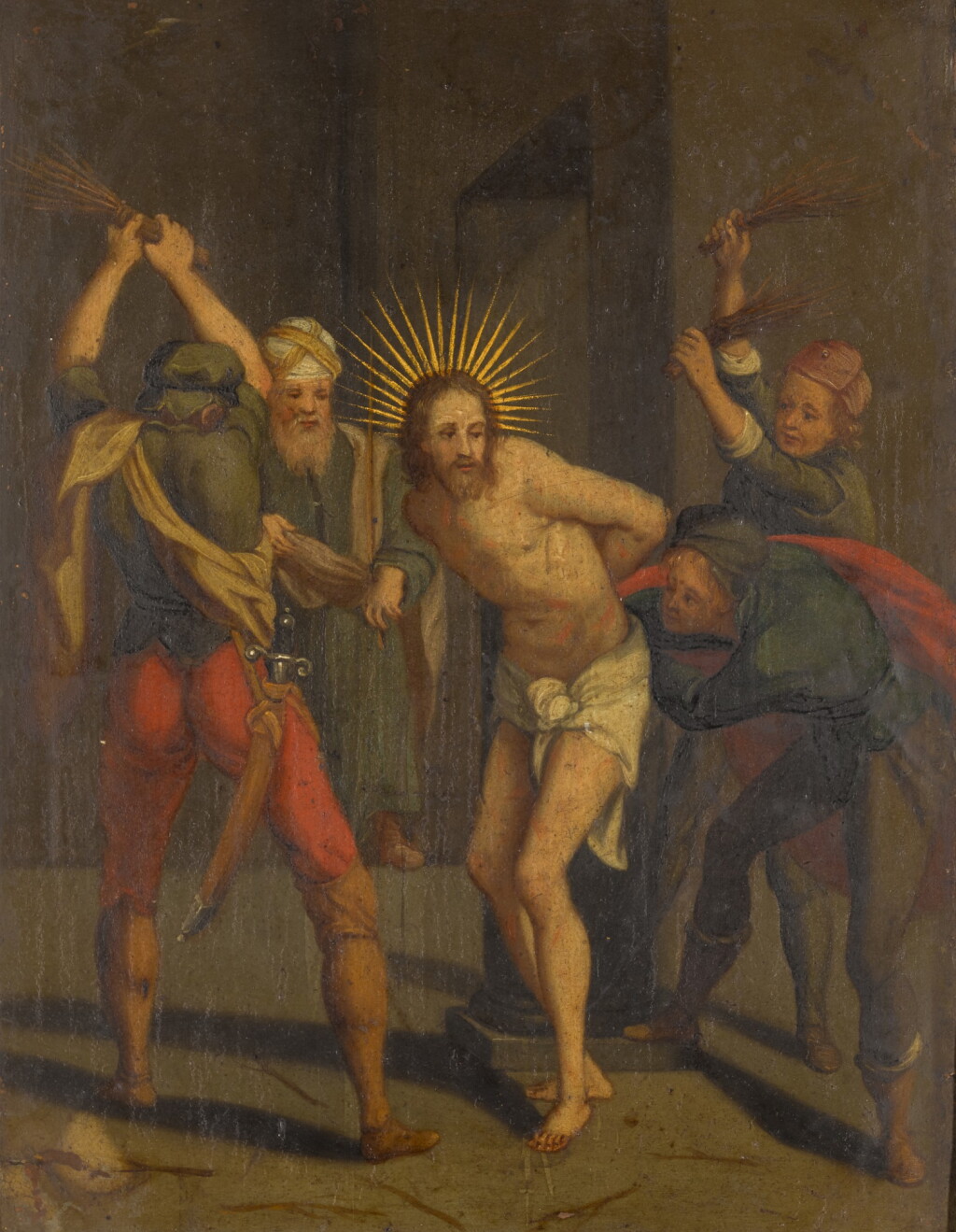 View full screen - View 1 of Lot 25. ITALIAN SCHOOL, 17TH CENTURY | THE FLAGELLATION OF CHRIST.