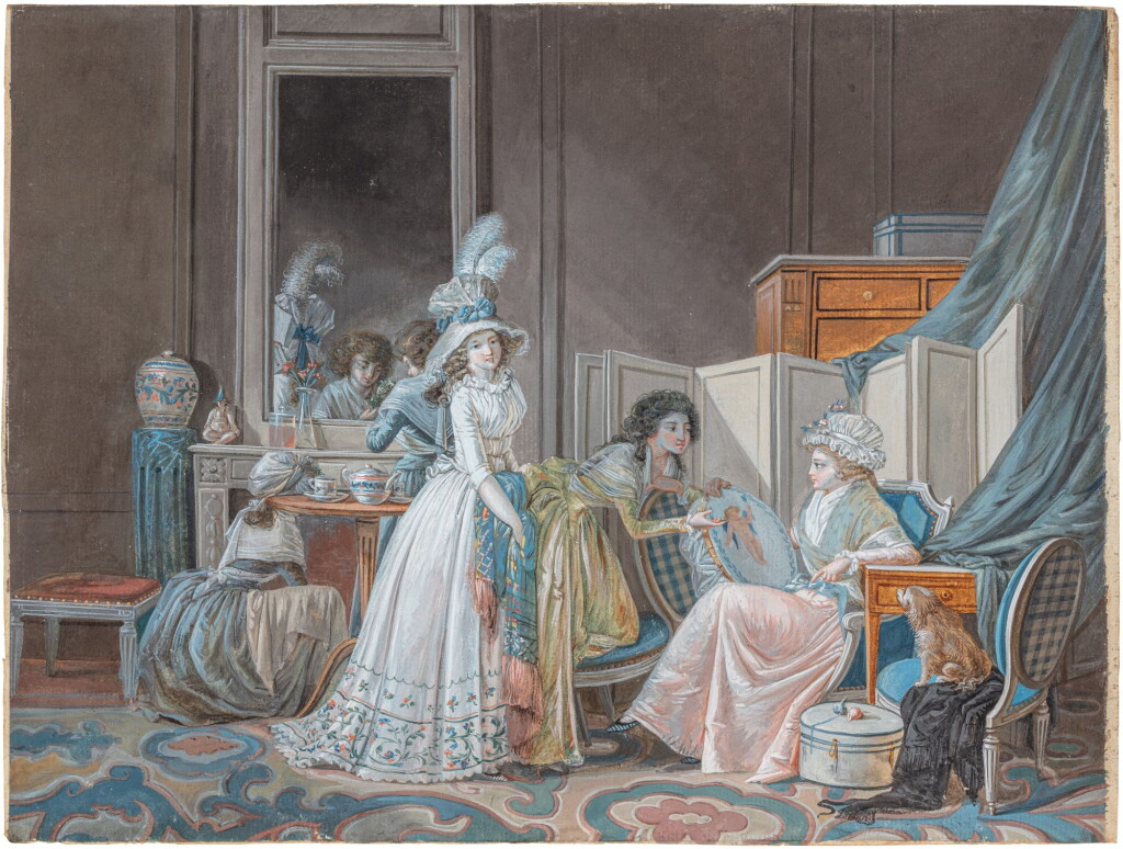 View full screen - View 1 of Lot 422. L’amour au petit-point.