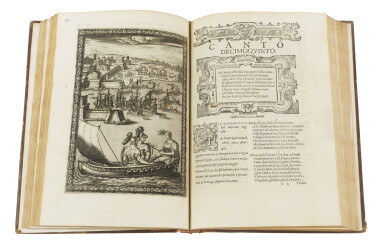 View full screen - View 1 of Lot 225. Tasso, La Gierusalemme liberata, Genoa, 1590, later calf.