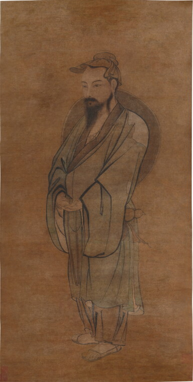 View full screen - View 1 of Lot 3019. 佚名(南宋/元) 仙真圖|Anonymous (Southern Song/Yuan Dynasty), Taoist Deity.