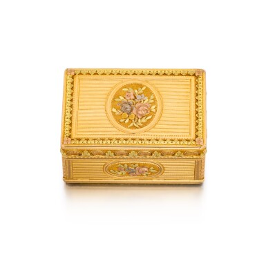 View full screen - View 1 of Lot 1194. A varicoloured gold boîte-à-mouches, Pierre Cerneau, Paris, 1771.
