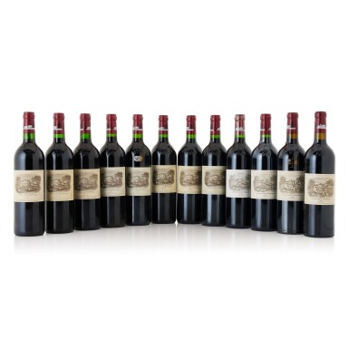 View full screen - View 1 of Lot 5142. Château Lafite Vertical 1995-2006 MV (12 BT).