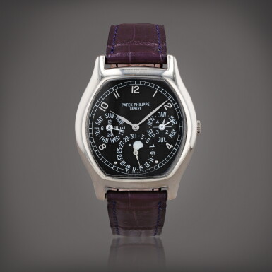 View full screen - View 1 of Lot 380. Reference 5040G Montre bracelet quantième perpétuel en or blanc avec phases de lune, année bissextile et indication 24 heures | White gold perpetual calendar wristwatch with moon phases, leap year and 24-hour indication Vers 1997 | Circa 1997.