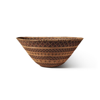 View full screen - View 1 of Lot 231. Yokuts Polychrome Storage Basket.