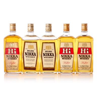 View full screen - View 1 of Lot 511. Nikka HiHi and Nikka Hi Deluxe Mild Blended Whisky Mixed Lot (5 BT72).