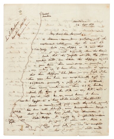 View full screen - View 1 of Lot 318. General C.G. Gordon | Two autograph letters signed, to Sir Samuel Baker and Rev. Horace Waller, 1878.