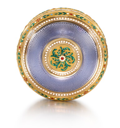 View full screen - View 1 of Lot 49. A gold and enamel bonbonniere, Jean-Louis Desir, Paris, 1777.
