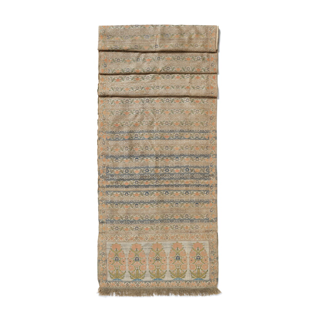 View full screen - View 1 of Lot 1098. A Safavid silk sash, Persia, 17th/18th century.