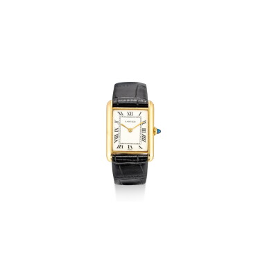 View full screen - View 1 of Lot 861. CARTIER | TANK, REFERENCE 1720552 A YELLOW GOLD WRISTWATCH, CIRCA 1991.